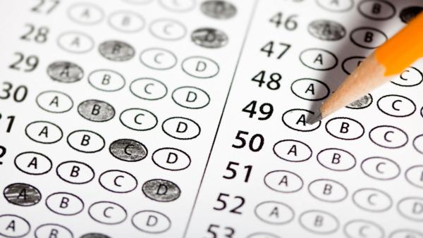 Image of a multiple choice bubble sheet